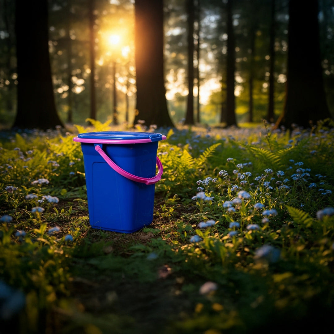 Inodoro turístico GreenBlue GB320BR azul marino-rosa