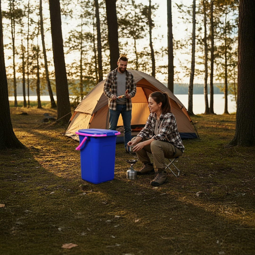 Inodoro turístico GreenBlue GB320BR azul marino-rosa