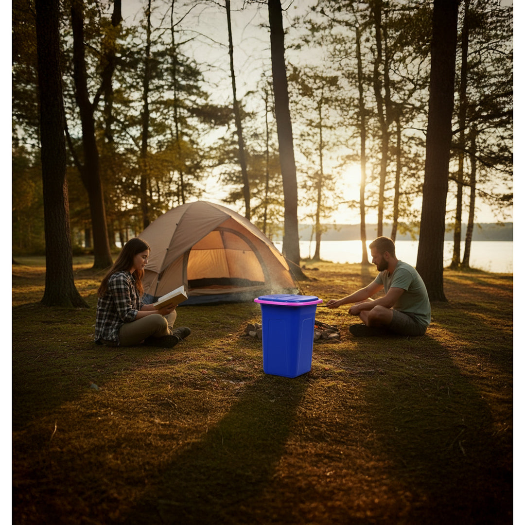 Inodoro turístico GreenBlue GB320BR azul marino-rosa