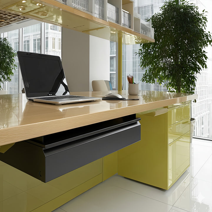 Cajón ergonómico negro debajo del escritorio max 5kg Maclean MC-875