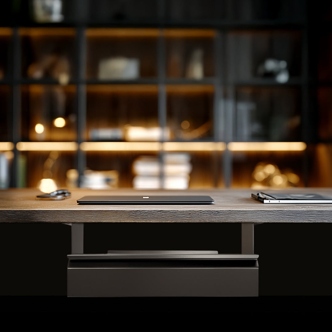 Cajón ergonómico negro debajo del escritorio max 5kg Maclean MC-875