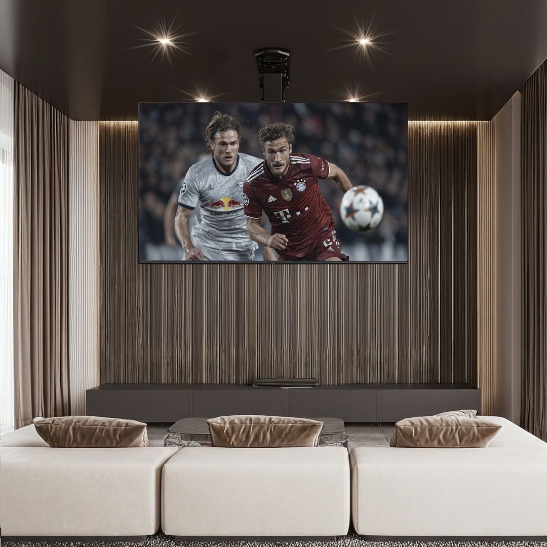 Suporte elétrico para TV de teto Maclean MC-880 com controle remoto para paredes inclinadas 32-70 "Max 35kg Max VESA 600x411