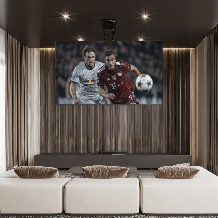 Suporte elétrico para TV de teto Maclean MC-880 com controle remoto para paredes inclinadas 32-70 "Max 35kg Max VESA 600x411