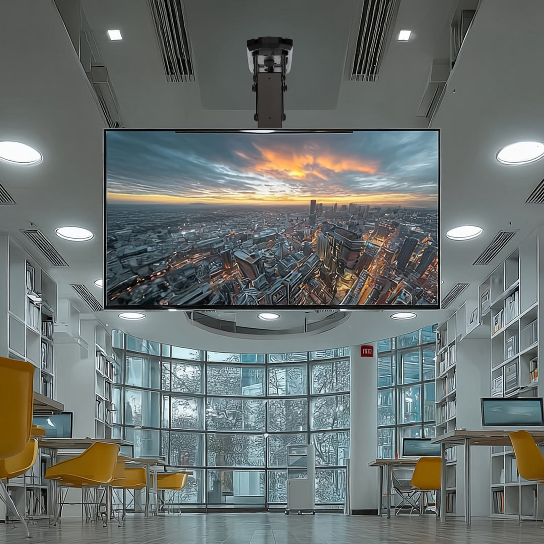 Suporte elétrico para TV de teto Maclean MC-880 com controle remoto para paredes inclinadas 32-70 "Max 35kg Max VESA 600x411