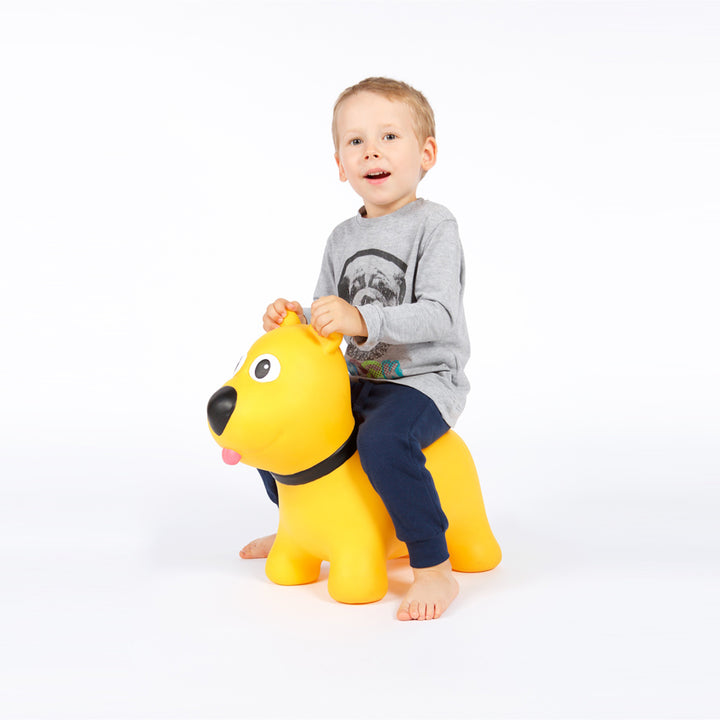 Tootina&#39;s yellow dog - juguete inflable de salto para niños