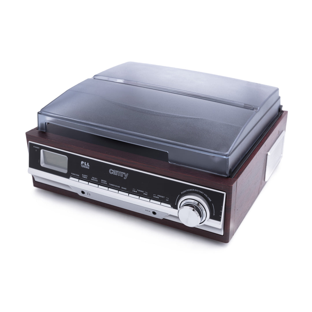 Gira-discos Camry CR 1168 com rádio e Bluetooth / MP3 / USB / SD / Gravação