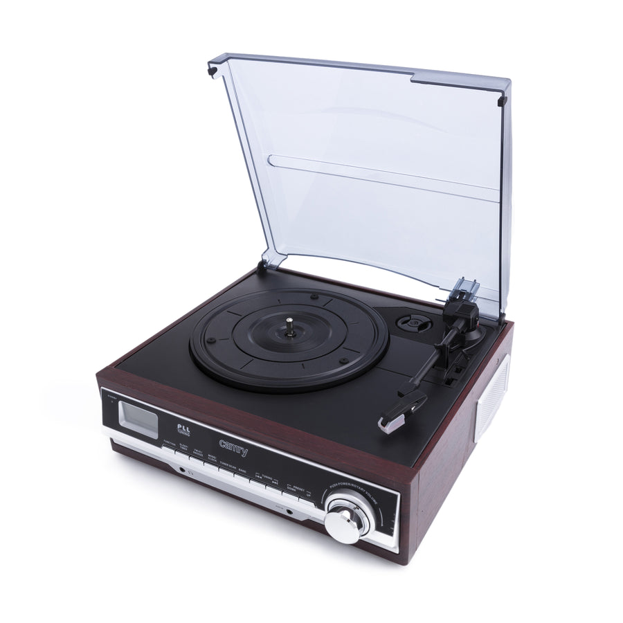 Gira-discos Camry CR 1168 com rádio e Bluetooth / MP3 / USB / SD / Gravação