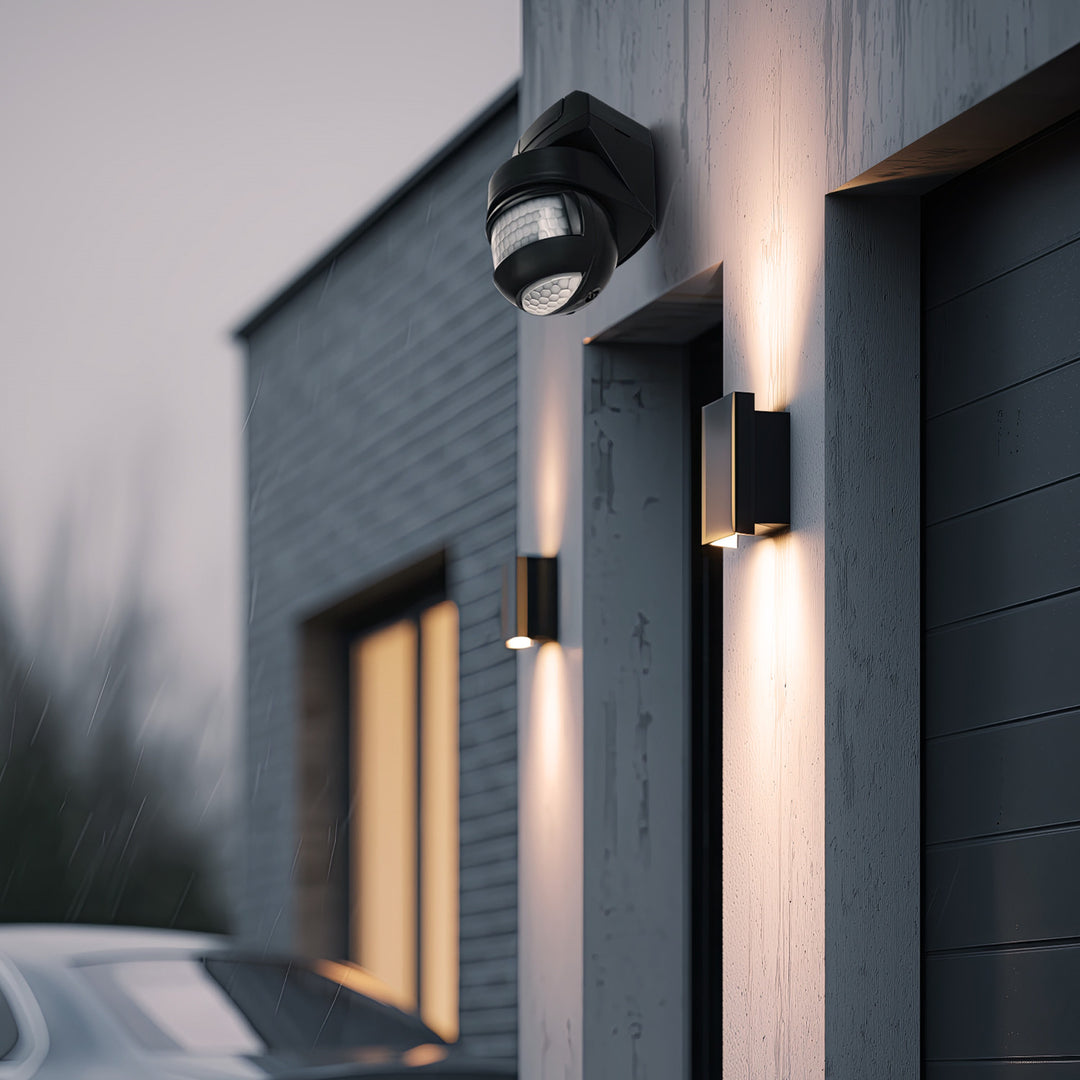 Sensor de movimento crepuscular de parede 180° + 360° 2000W Maclean Energy MCE295 preto