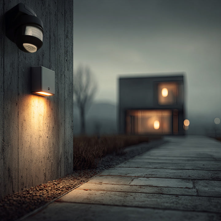 Sensor de movimento crepuscular de parede 180° + 360° 2000W Maclean Energy MCE295 preto