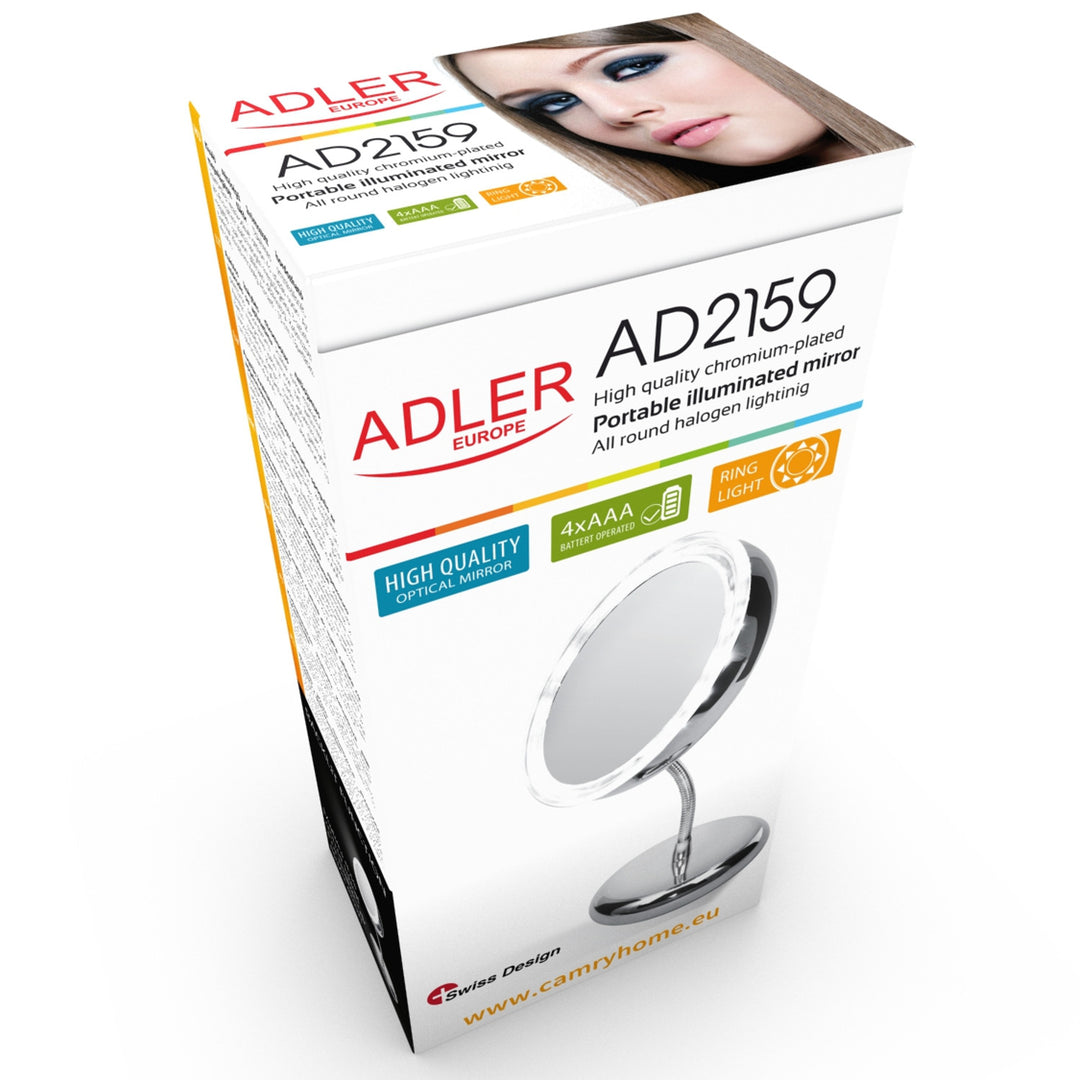 Espelho de maquilhagem iluminado por LED Adler AD 2159
