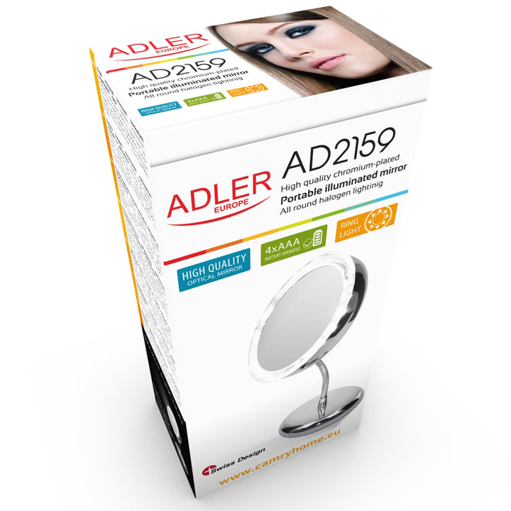Espelho de maquilhagem iluminado por LED Adler AD 2159
