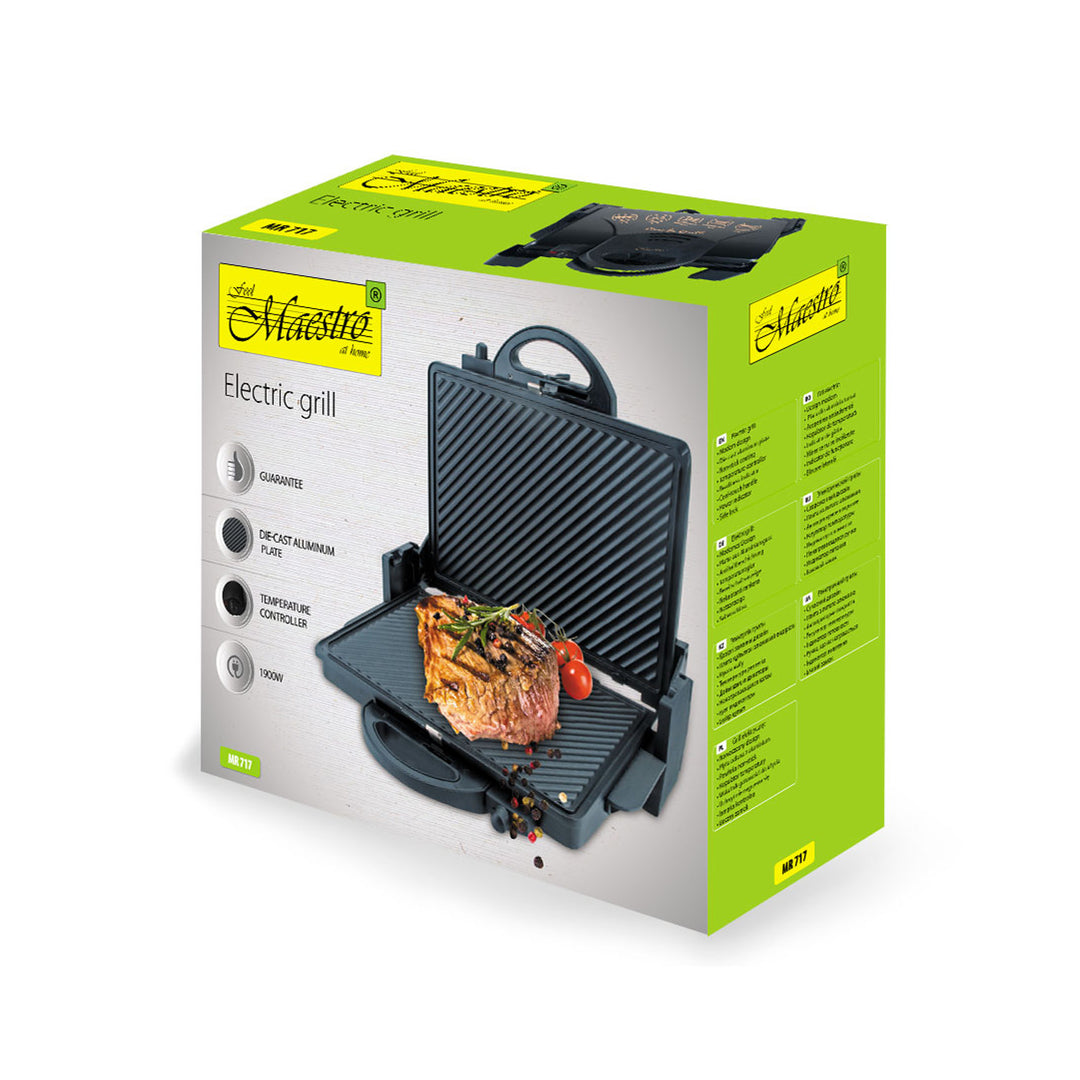 Parrilla eléctrica Maestro MR717 1900W, revestimiento antiadherente