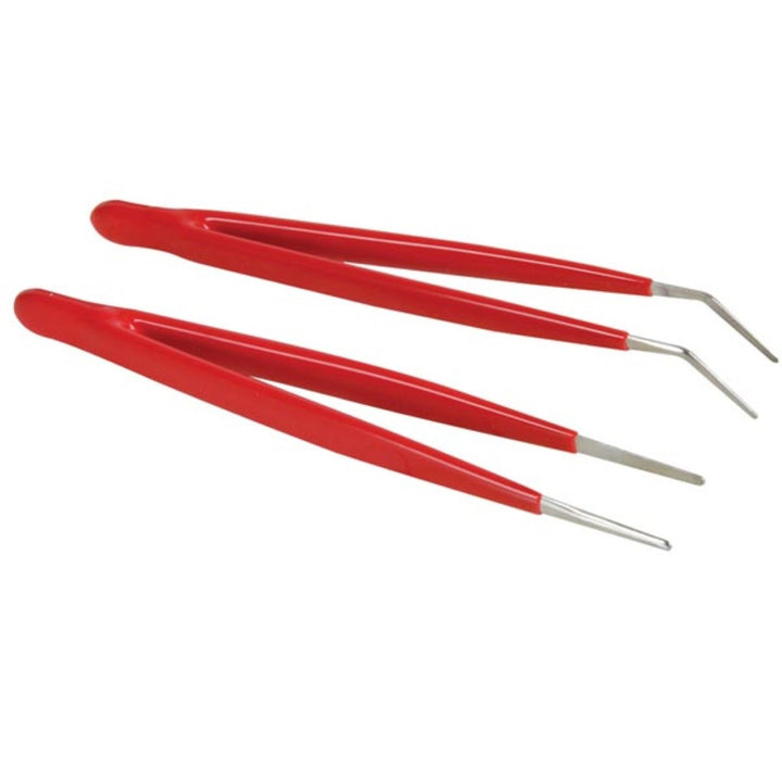 Conjunto de pinças de precisão Velleman VTTW5 para eletrónica, vermelho