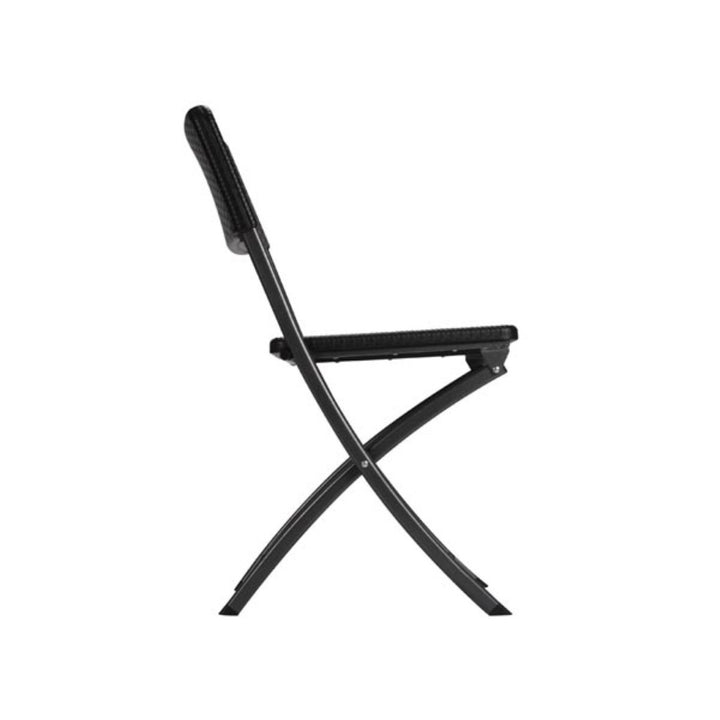 Silla plegable Perel, acero, hasta 300 kg, negra, FP165R