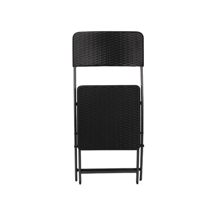 Silla plegable Perel, acero, hasta 300 kg, negra, FP165R