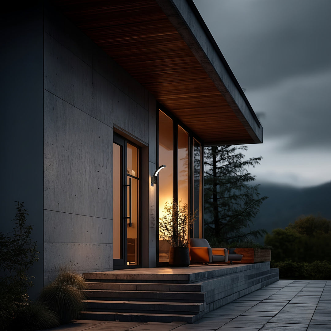 Candeeiro de fachada LED MCE343 B 800lm 10W IP54 Maclean Energy preto, branco natural (4000K)