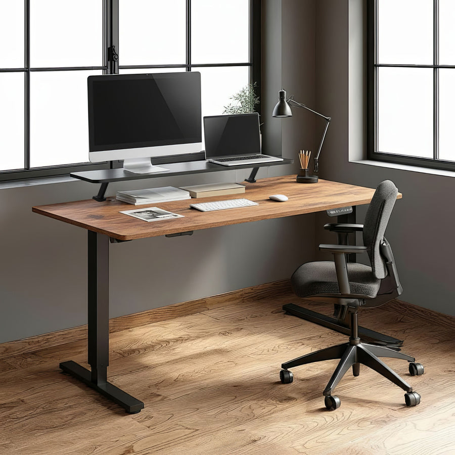 Ergo Office ER-409 Soporte de monitor 13"~32" hasta un máximo de 20kg Estante de mesa 100x26cm Tablero de estantería Soporte de mesa