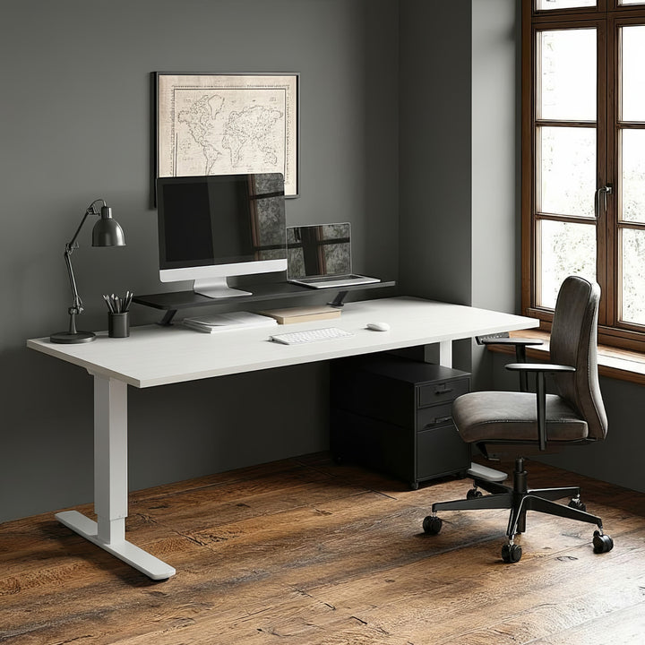 Suporte para monitor Ergo Office ER-409 de 13 "~ 32" até um máximo de 20 kg Prateleira de mesa 100x26 cm Prateleira Suporte de mesa