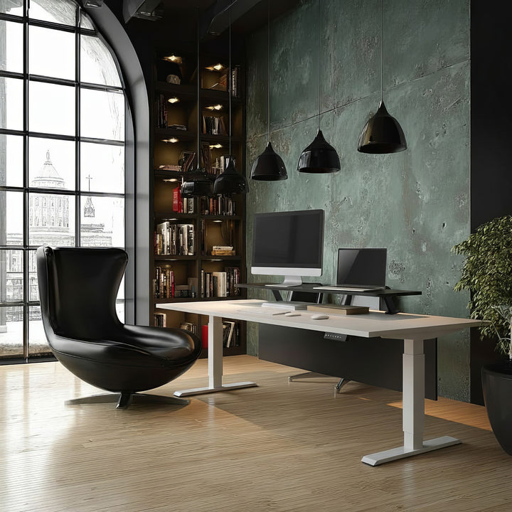 Suporte para monitor Ergo Office ER-409 de 13 "~ 32" até um máximo de 20 kg Prateleira de mesa 100x26 cm Prateleira Suporte de mesa