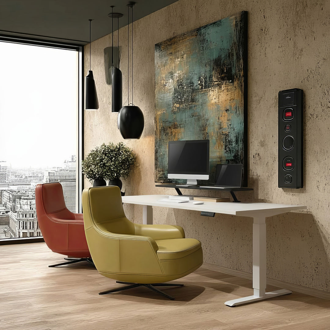 Suporte para monitor Ergo Office ER-409 de 13 "~ 32" até um máximo de 20 kg Prateleira de mesa 100x26 cm Prateleira Suporte de mesa