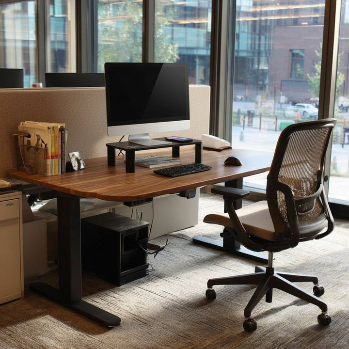 Soporte de pantalla ajustable en altura con soporte de monitor de carga inalámbrica Qi de 17"~32" hasta un máximo de 20 kg de carga por inducción