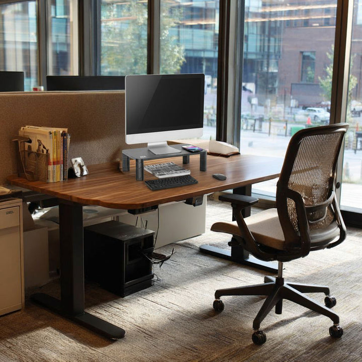 Soporte de pantalla ajustable en altura con soporte de monitor de carga inalámbrica Qi de 17"~32" hasta un máximo de 20 kg de carga por inducción