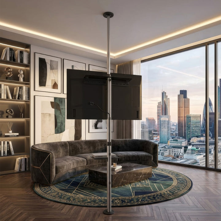 Maclean MC-791N 37" - 70" Suporte telescópico para TV, teto e piso com prateleira, máx. 30kg