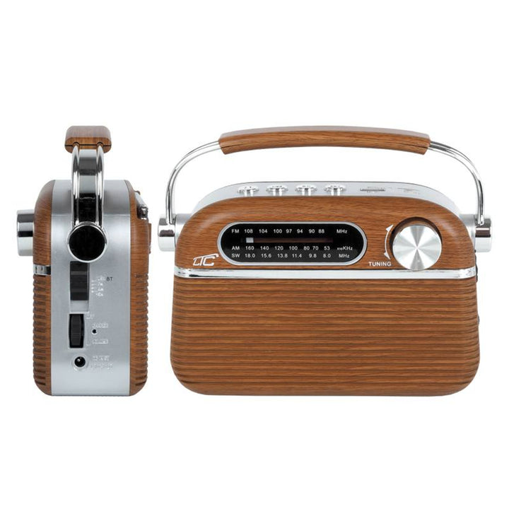 RADIO PORTÁTIL RETRO LTC NIDA BLUETOOTH, AM / FM / MP3 / USB / SD BATERÍA INTEGRADA 1200 MAH