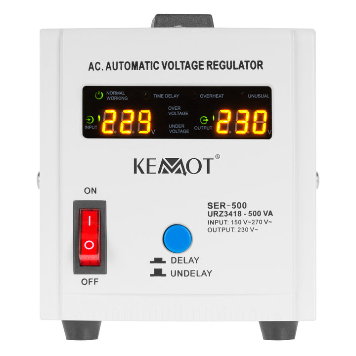 Estabilizador automático de tensión con pantalla LED KEMOT SER-500