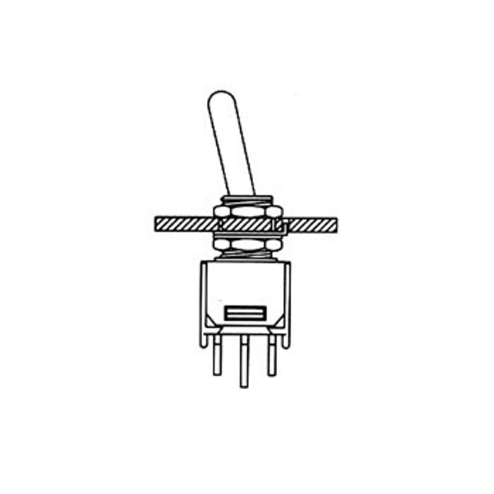 Interruptor de circuito impreso DPDT On-On tipo TS-5E para montaje en circuito impreso