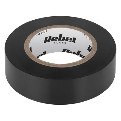 REBEL Cinta aislante adhesiva (0,13 mm x 19 mm x 20 yd) negra