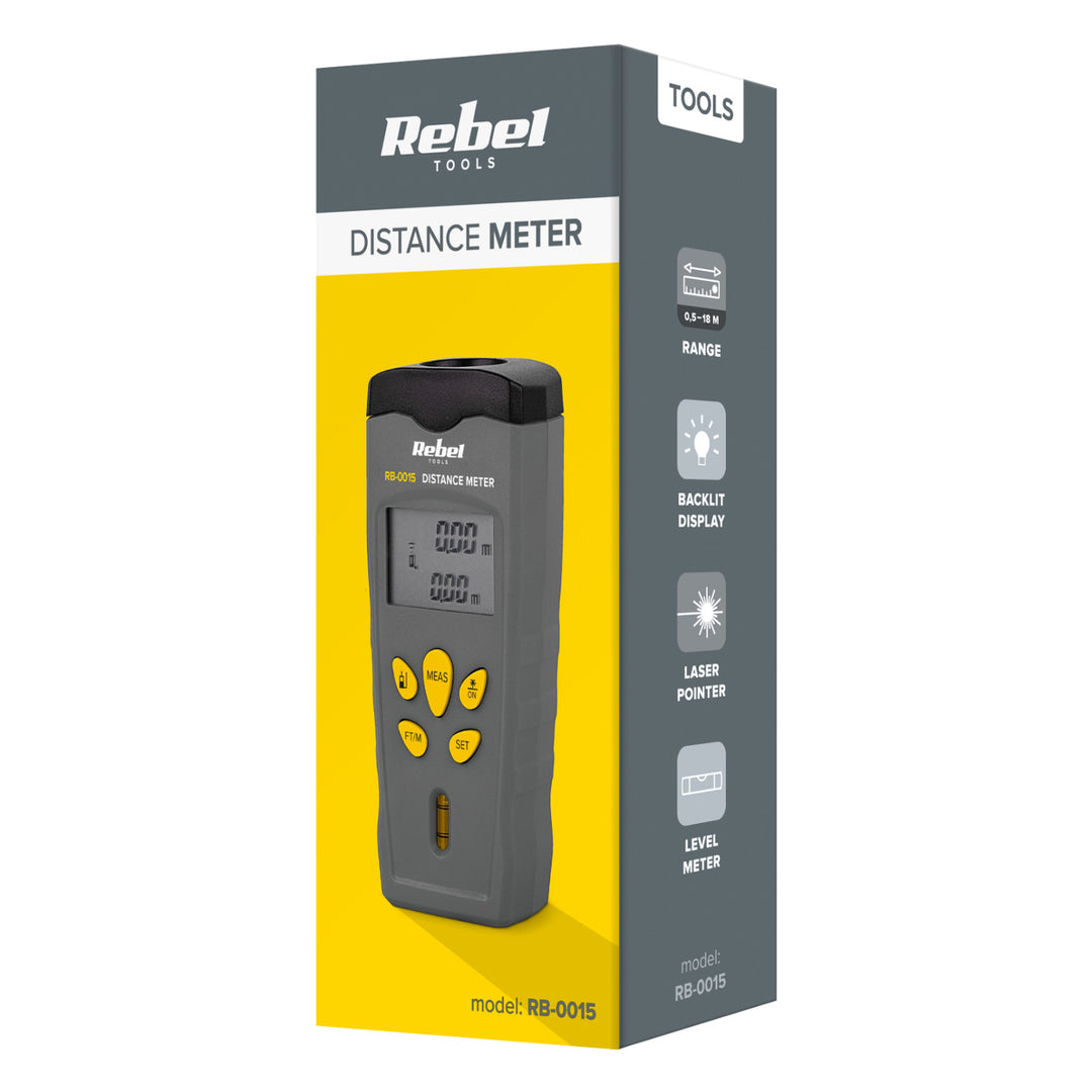 Medidor de distancia RB-0015 REBEL con pantalla iluminada