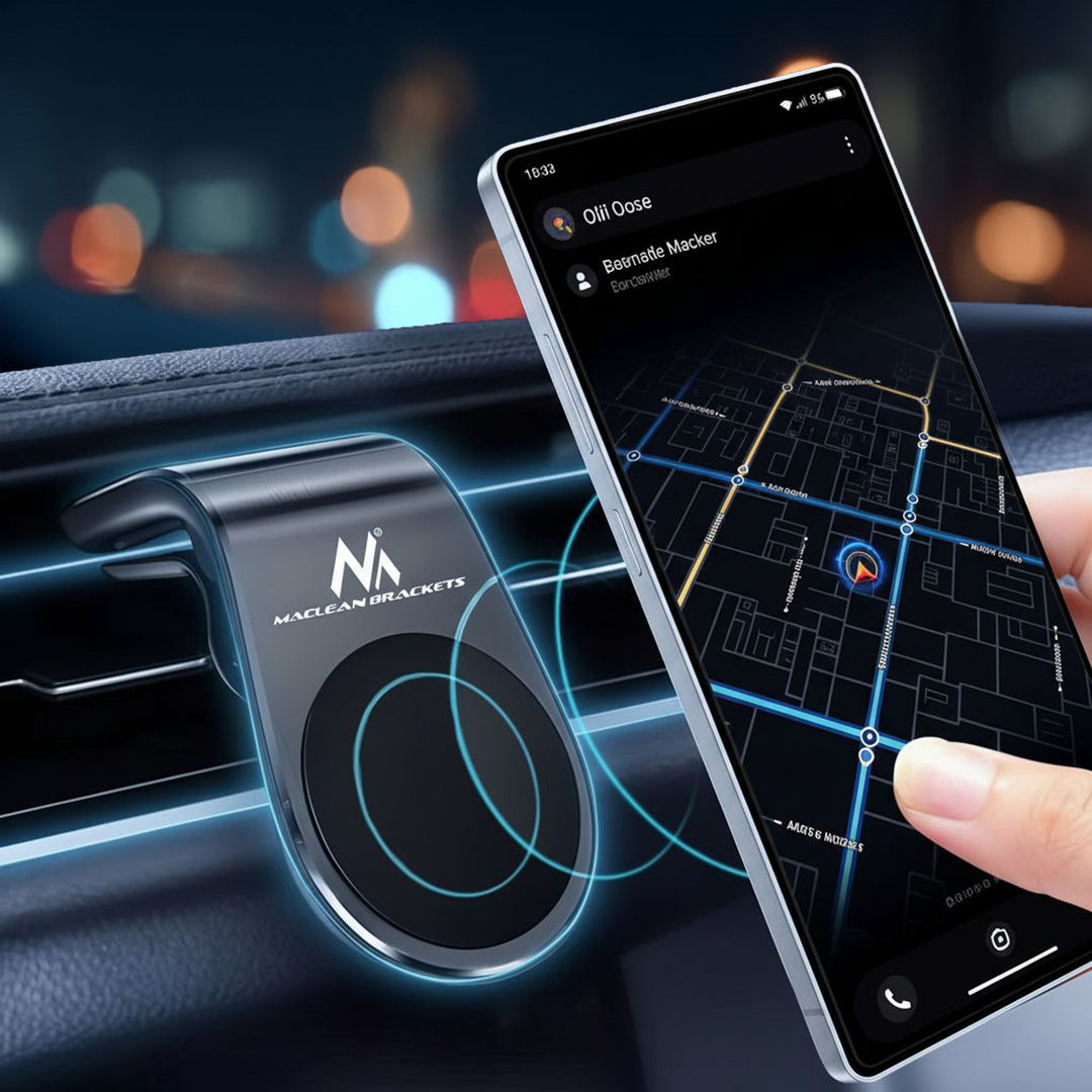 Soporte universal para teléfono móvil de coche para orificios de ventilación, soporte magnético, soporte para smartphone, Maclean MC-326