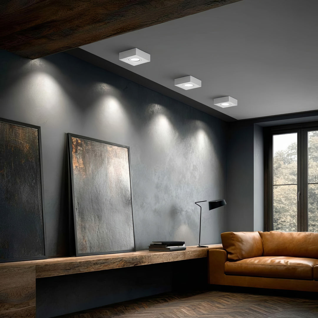 Luminaria de techo spot, para fuentes de luz MR16 / GU10, blanco, 94x94x32mm, cuadrado, aluminium, Maclean MCE464 W