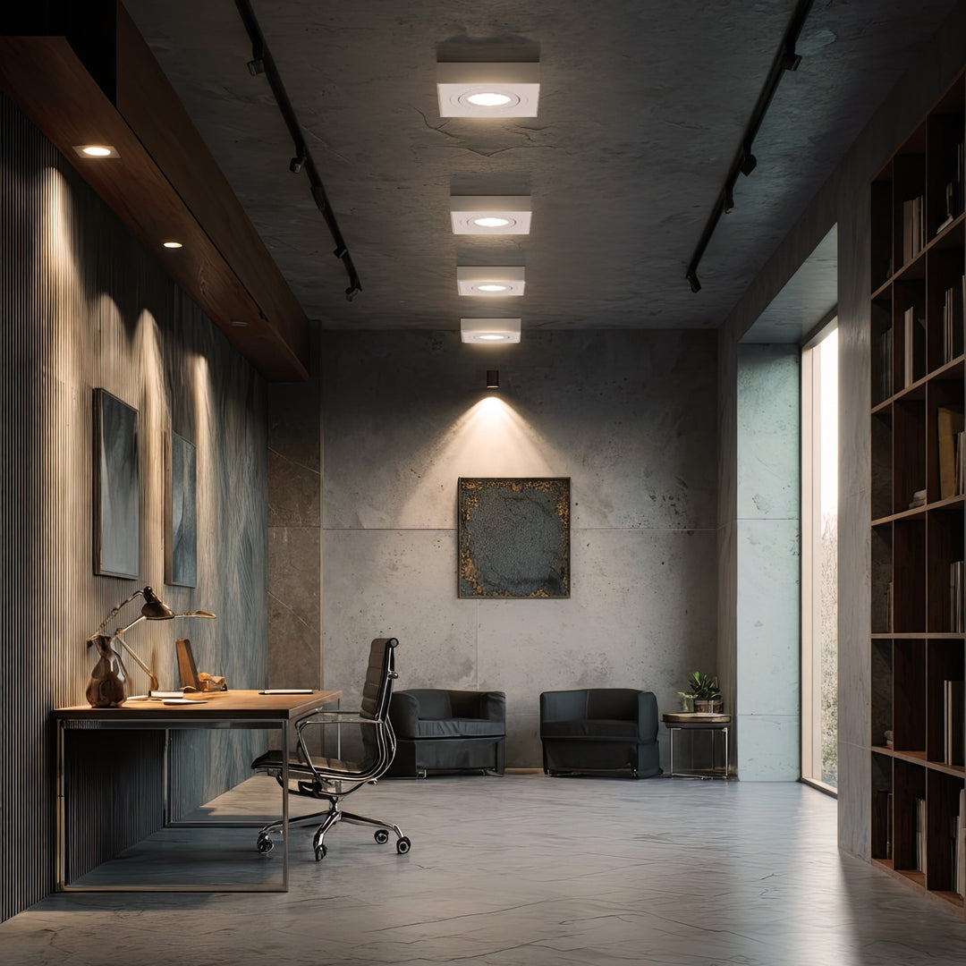 Luminaria de techo spot, para fuentes de luz MR16 / GU10, blanco, 94x94x32mm, cuadrado, aluminium, Maclean MCE464 W