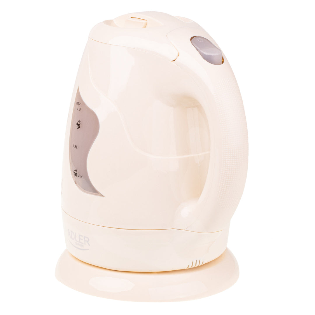 Hervidor de agua sin cable Adler, 850W, 1L, beige, AD 08 b