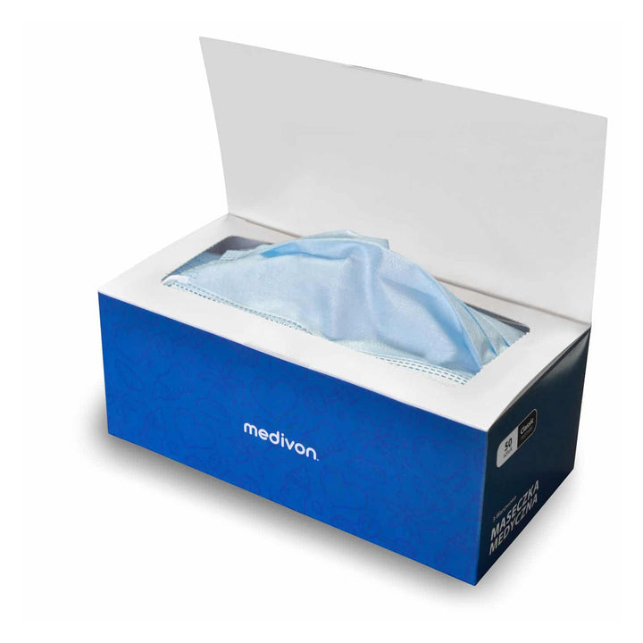 Medivon MDV-4420 mascarilla de protección quirúrgica antivírica tipo II, 3 capas, 50 unidades