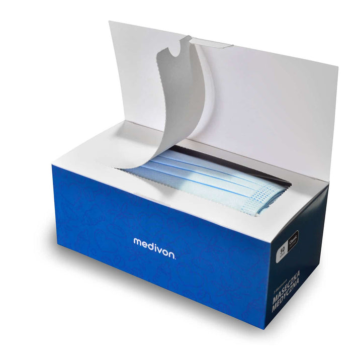 Medivon MDV-4420 mascarilla de protección quirúrgica antivírica tipo II, 3 capas, 50 unidades