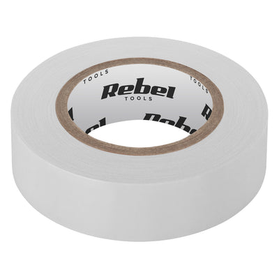 Fita isolante REBEL (0,13 mm x 19 mm x 10 jardas) branca