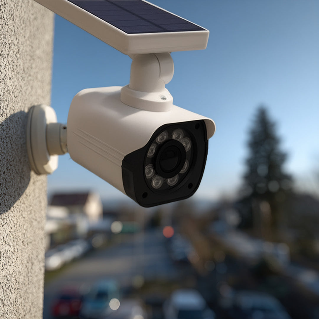 Câmera solar falsa, LED piscando, sensor de movimento, iluminação LED, adesivo grátis, SOL1800S