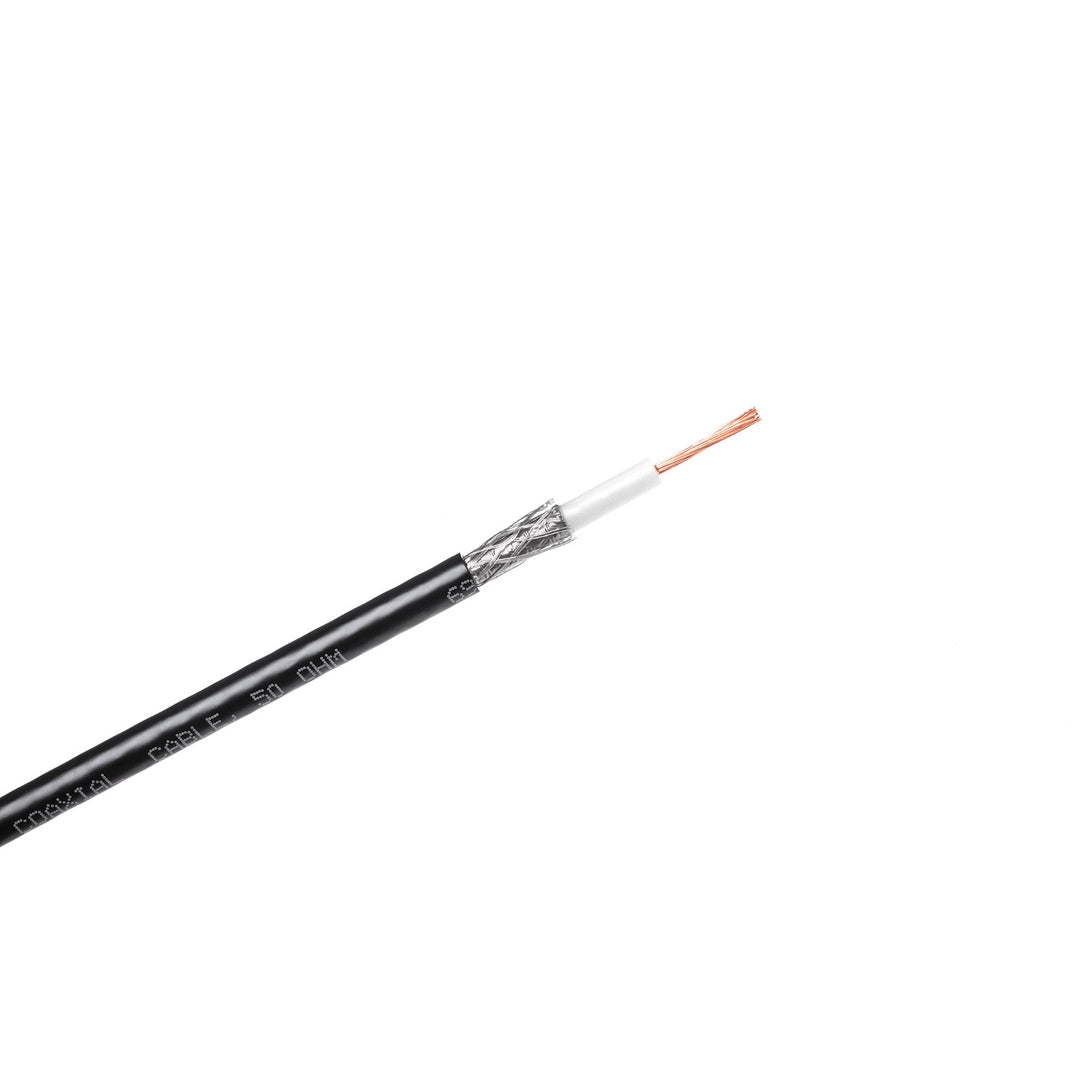 Cabletech Cable coaxial para antena, 100 m, Color negro, H155