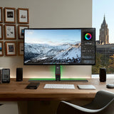 Soporte para monitor gaming NanoRS, altura ajustable, LED RGB, 32-55", VESA máximo 400x400, máximo 40 kg, RS167