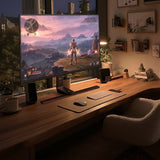 Soporte para monitor gaming NanoRS, altura ajustable, LED RGB, 32-55", VESA máximo 400x400, máximo 40 kg, RS167