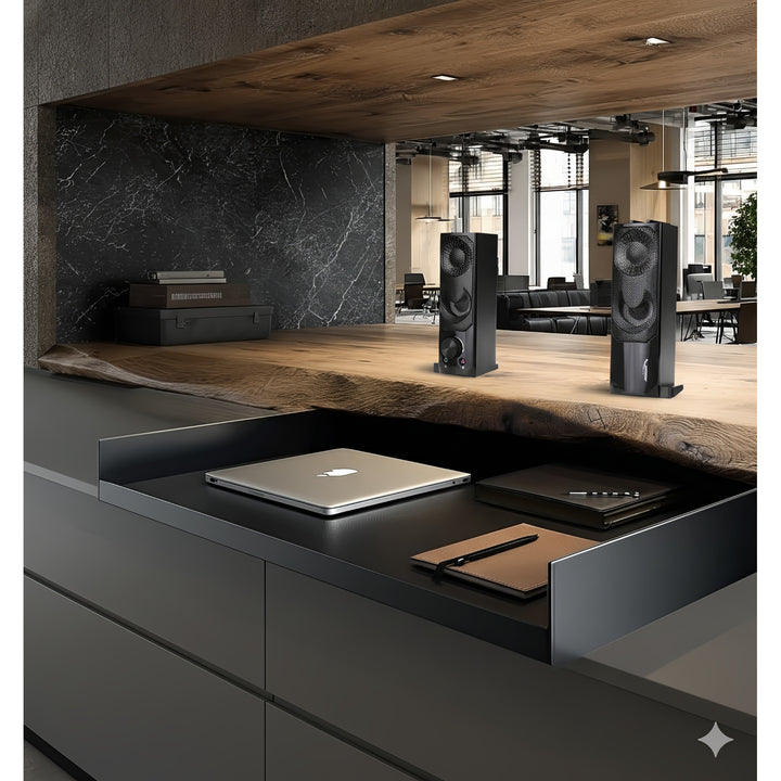 Alto-falante 2 em 1 2.0 para PC com função de barra de som RGB Backlight Alto-falante estéreo 2x3W RMS Fonte de alimentação AUX 3,5mm USB