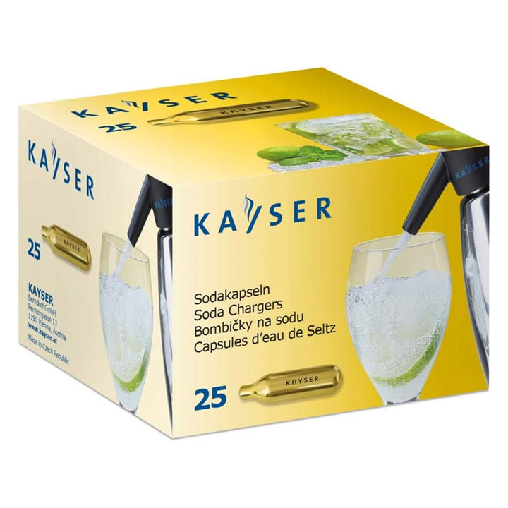 Cartuchos de CO2 Kayser, para Quick Soda Maker, 7.5G, 25 piezas