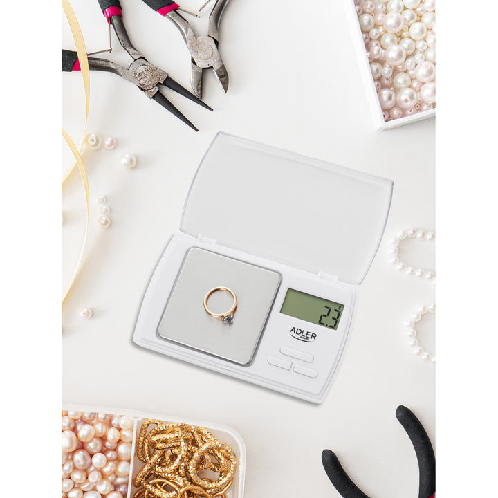 Balanza de precisión Adler AD 3161 con pantalla LCD clara
