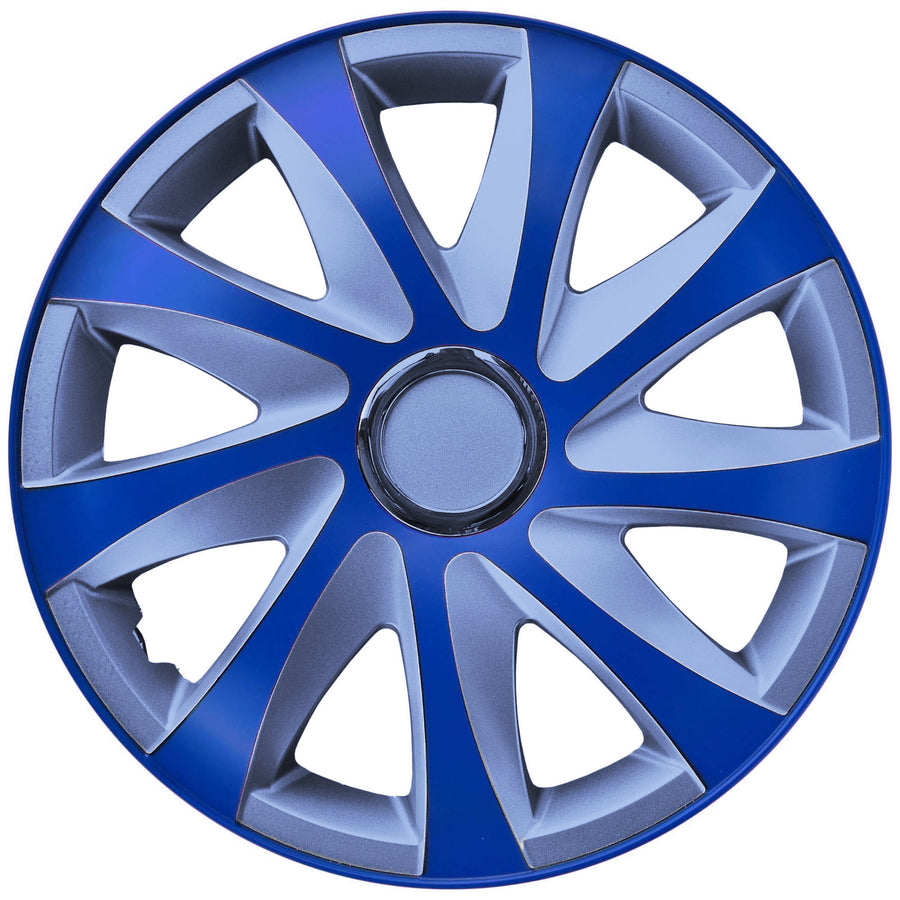 Guarnições das rodas Guarnições das rodas - Conjunto completo de 4 peças - NRM Drift Extra - Prata e Azul - 15" polegadas