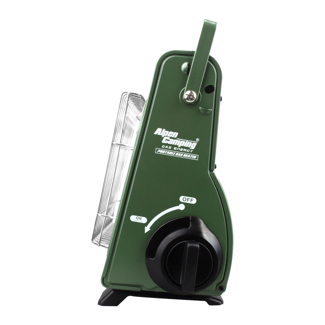 Alpen Camping Estufa de gas portátil, consumo de gas 124 g/h, encendido piezoeléctrico, IK-1000 PRO, ICELAND