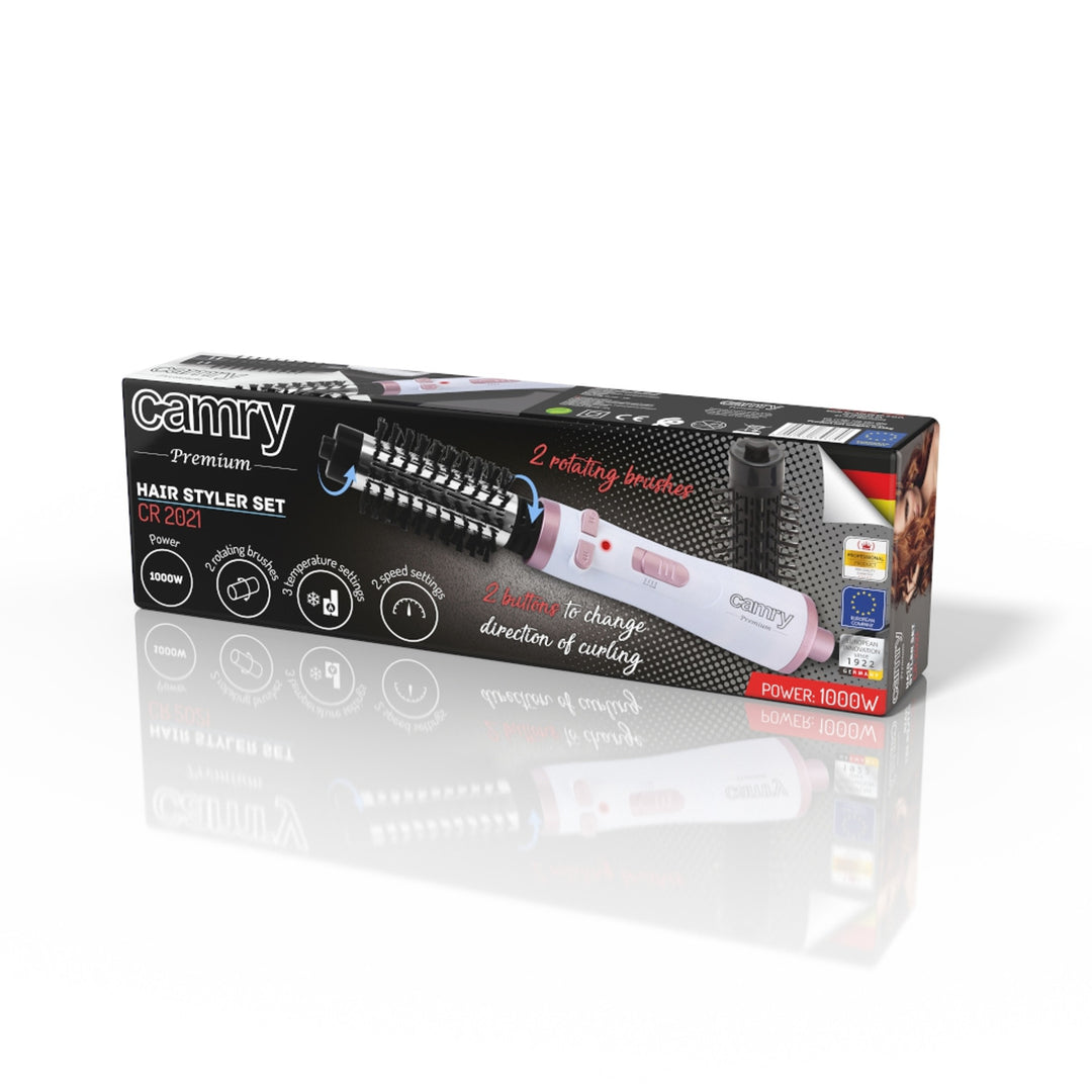 Modelador de cachos giratório Camry CR 2020 com escovas intercambiáveis de 65 mm e 67 mm