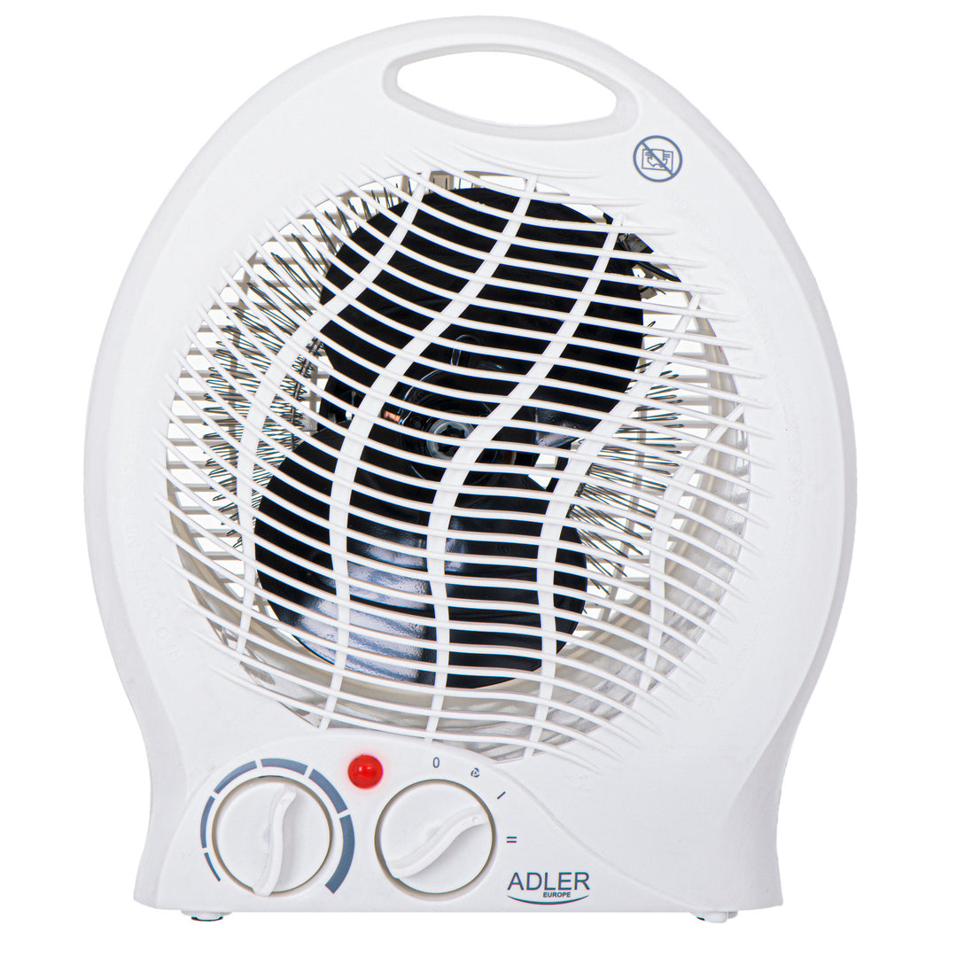 Termoventilador Adler, termostato, función ventilador, 2000W, blanco, AD 7728